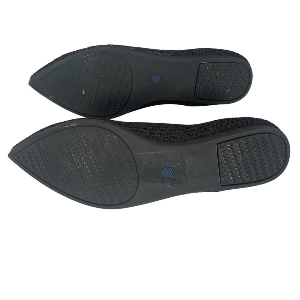Rothy's Black Flats Elegant Minimalist Design - Picture 5 of 9